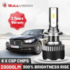 Светодиодные фары Bullvision H4 H11 HB3 HB4, 9005 лм, 12 В, H8, H9, 9006
