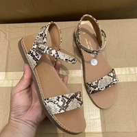 2020 summer trend new women shoes simple word with open toe flat fashion casual roman female comfort leather sandals size 36 41