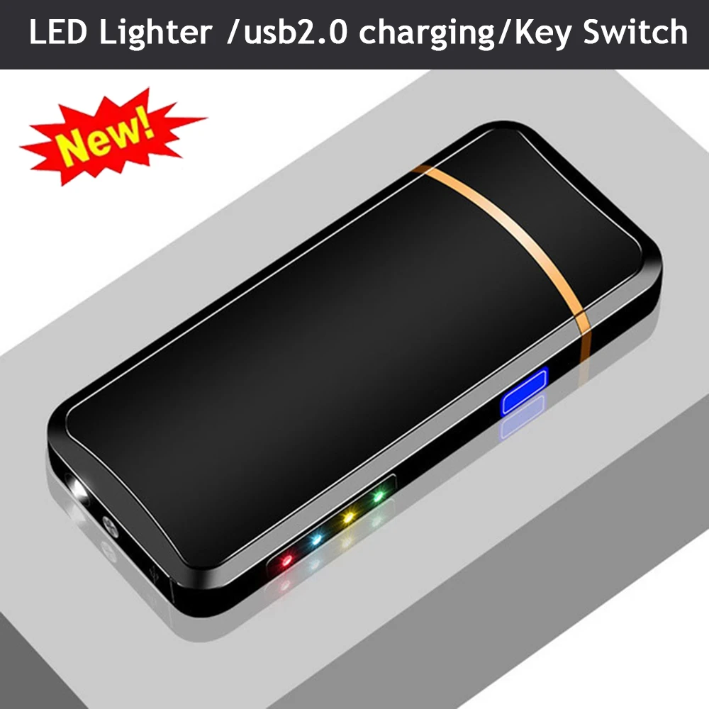 

Windproof USB Double-sided Lighter Ignition Cigarette Lighter Portable Charging Lighter Touch Induction Rechargeable Lighters