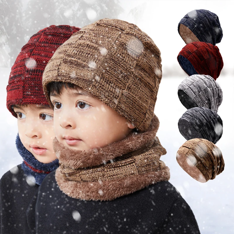 

Winter Hats for man New Beanies Knitted Hat children Autumn Male Beanie Caps Warmer Bonnet Ladies Thick Warm Hiking Outdoor Caps