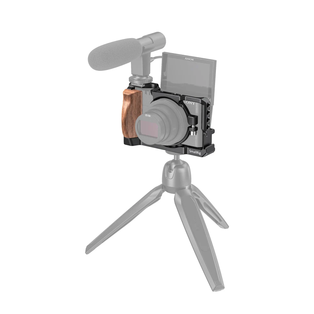 Клетка для камеры SmallRig RX100 VII для sony RX100 VII и RX100 VI Dslr с деревянной боковой ручкой/клетка для холодного башмака RX100 VI-2434