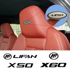 Наклейка для подголовников, металлическая наклейка для Lifan Solano, Smily Myway Null Breez Cebrium X50 X60 X80, автомобильные аксессуары