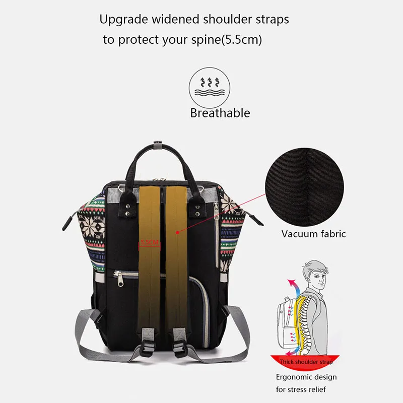 Модная сумка для подгузников водонепроницаемая Детская мам рюкзак путешествий