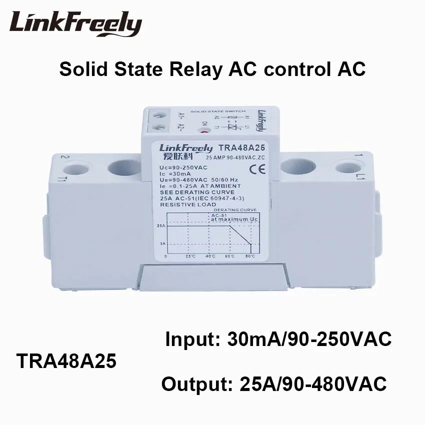 TRA48A25 25A мини SSR твердотельные релейные платы модуль AC 90-250VAC вход выход 90-480VAC