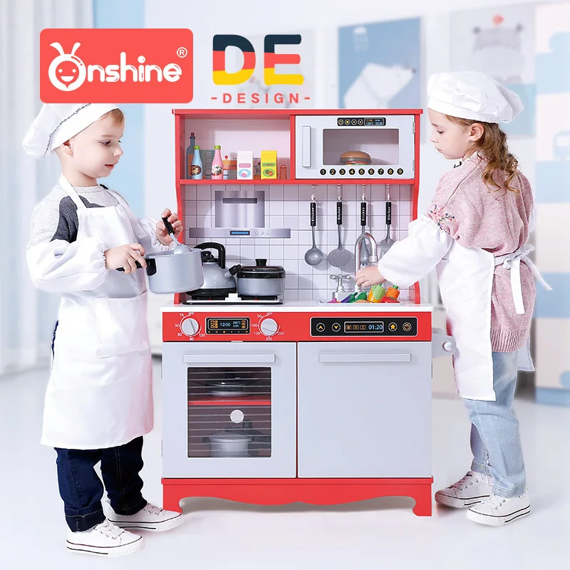 Большой Детский кухонный набор для приготовления пищи девочек имитационная