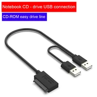 usb 2 0 to sata cable for notebook laptop cd rom dvd rom odd 13pin slim sata 7 6 pin converter adapter cables external slimline