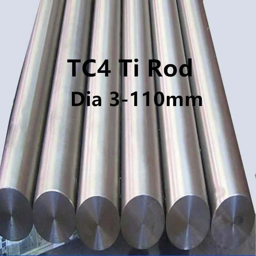 TC4 Titanium Alloy Ti rod bar 500mm Cylinder Diameter 2 3 4 5 6 8 10 12 13 14 15 16 18 20 22 24 25 30 32mm Research GR5 bar