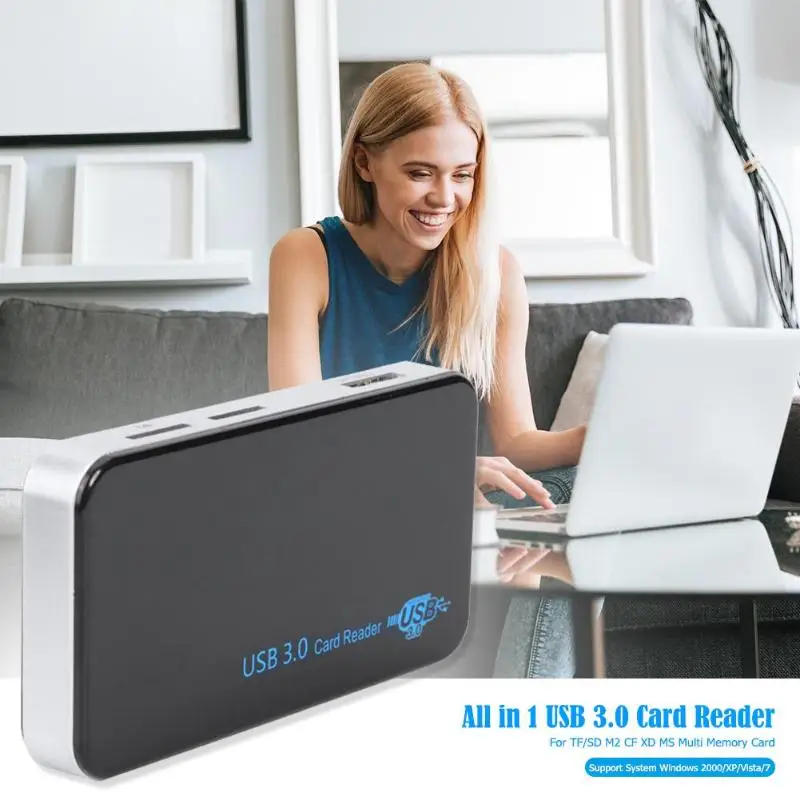 USB 3,0 кард-ридер карта памяти карта считывателя адаптер для TF M2 CF XD MS 6-в-1 комплексное проектирование удобно и практично