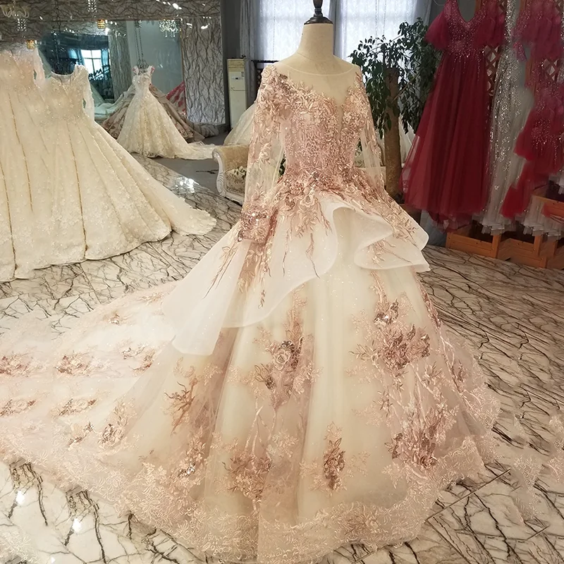 LS9444 цвет цветы красивое платье быстрой доставки из фарфора длинный рукав