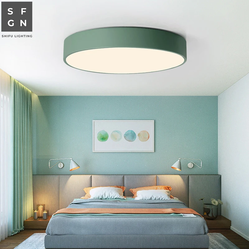 Светодиодный потолочный светильник в виде макаруна ультратонкий современный