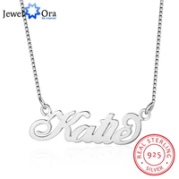 jewelora fine jewelry personalized 925 sterling silver name necklace custom nameplate anniversary gift for women