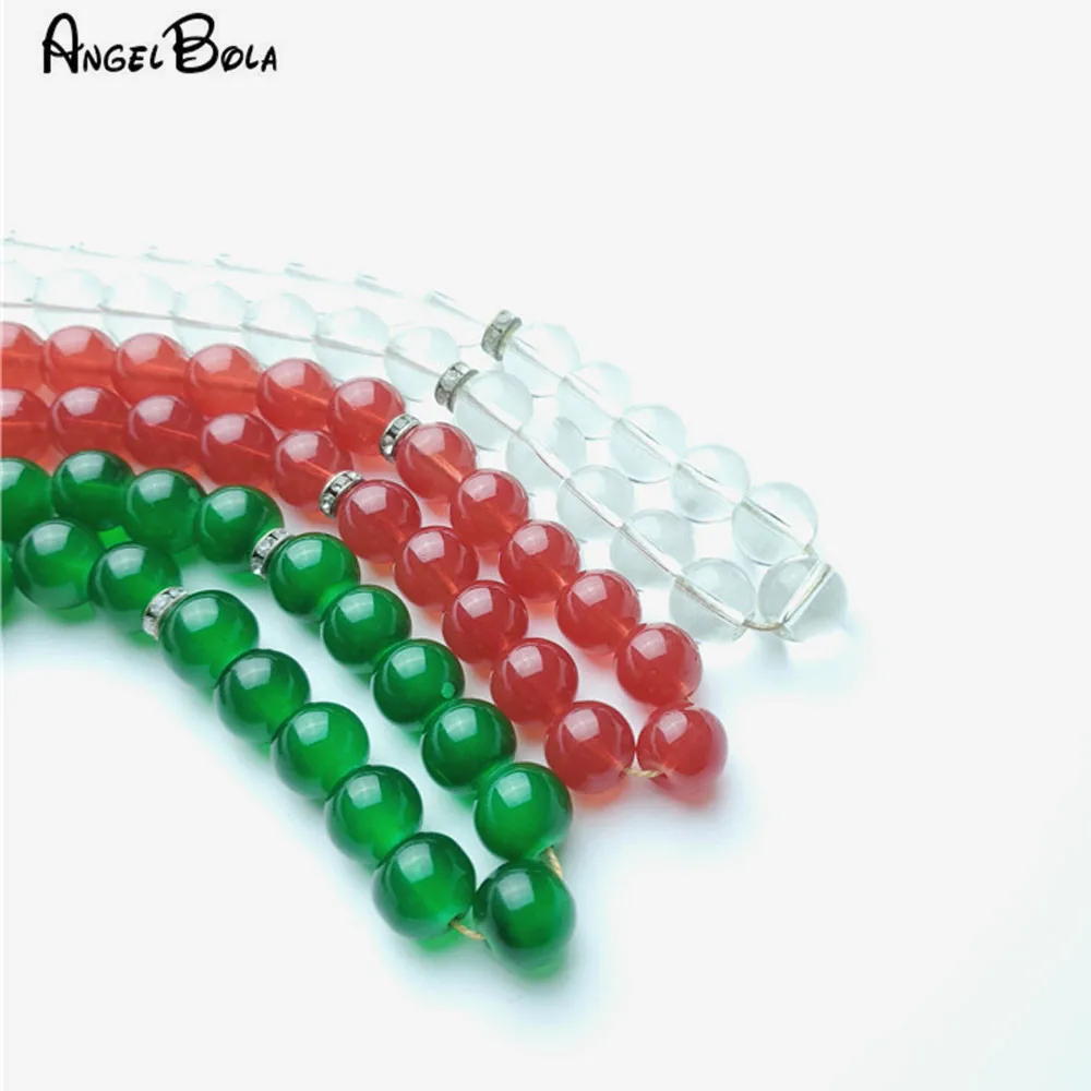 Новые 33 бусины 8 мм исламский мусульманский стекло Молитвенные Четки Браслеты с