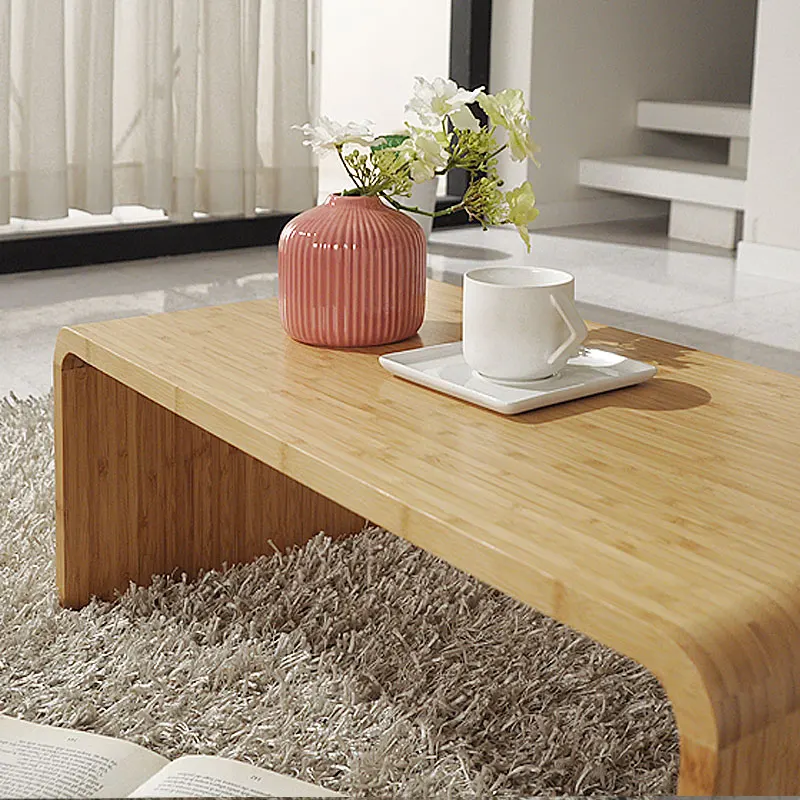 Журнальный столик из цельного дерева небольшой плоский и стул Простой