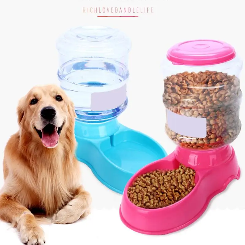 

3.5L Pet Supplies Dog Feeder Cats And Dogs Automatic Feeder Kettle Kitten Bowl Slow Feeding Container Supplies