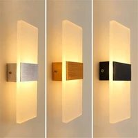mini 610w led wall lamp ac85 265v warm white long bedroom living room interior brushed gold color silver color wall lamp