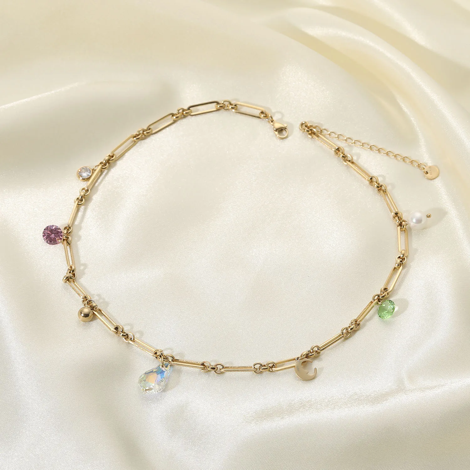 

Женское ожерелье с подвеской в виде капли воды из циркона