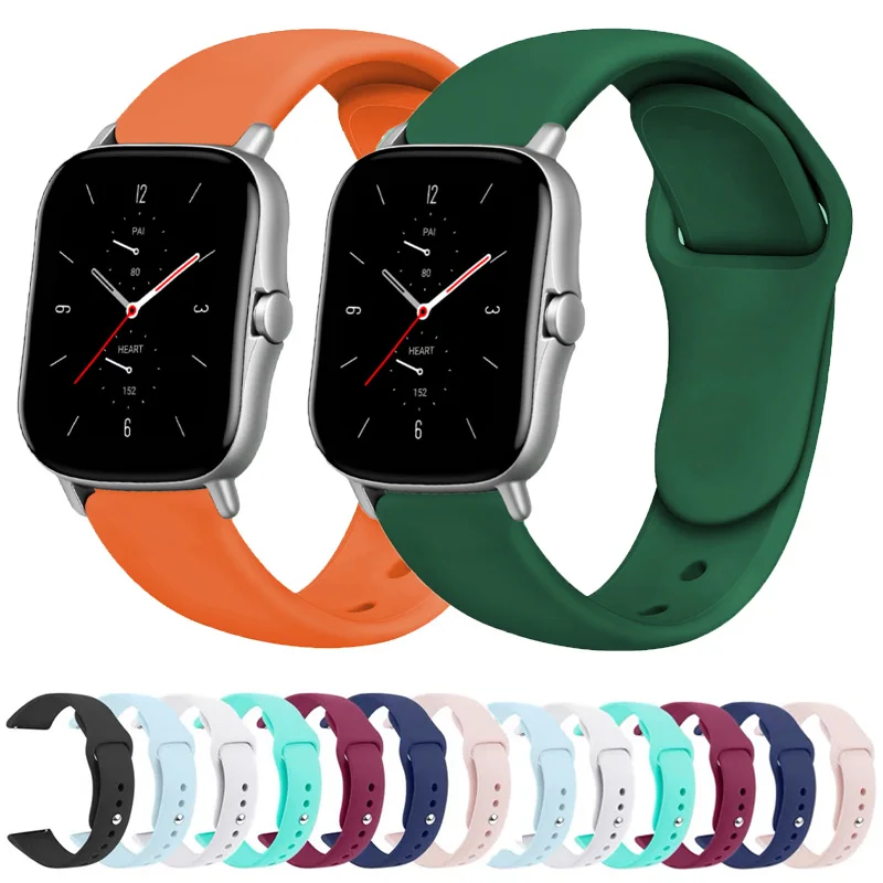 Ремешок для часов Amazfit GTS/2/2e/GTS2 Mini/GTR 42 мм/47 мм/GTR2/2e/stratos 2/3 спортивный силиконовый