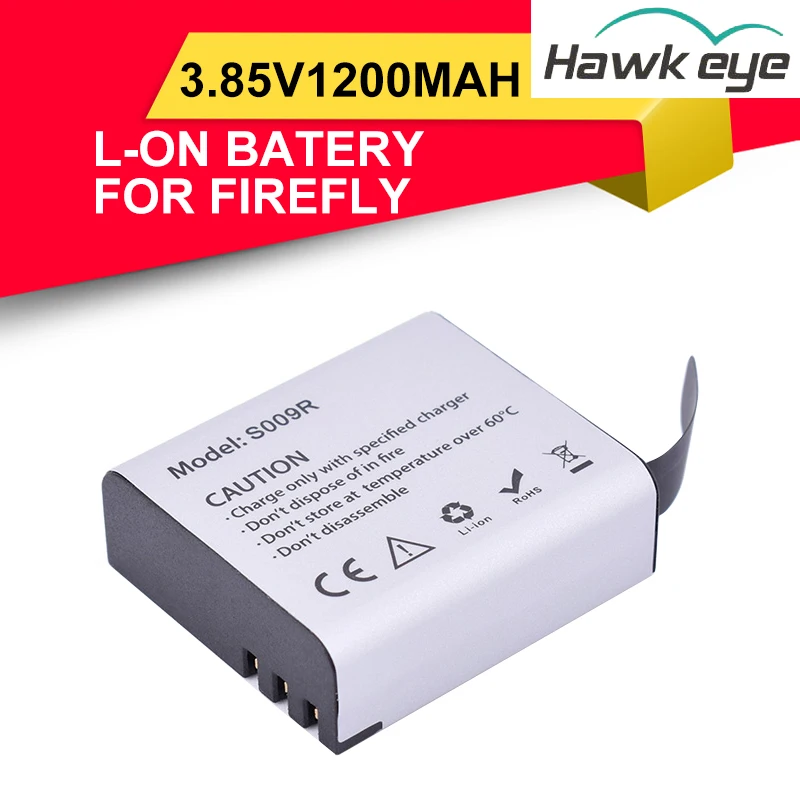 Hawkeye Firefly S009R 3 85 В 1200 мАч 4.62Wh литий ионный аккумулятор для 8S 8SE Спортивная экшн
