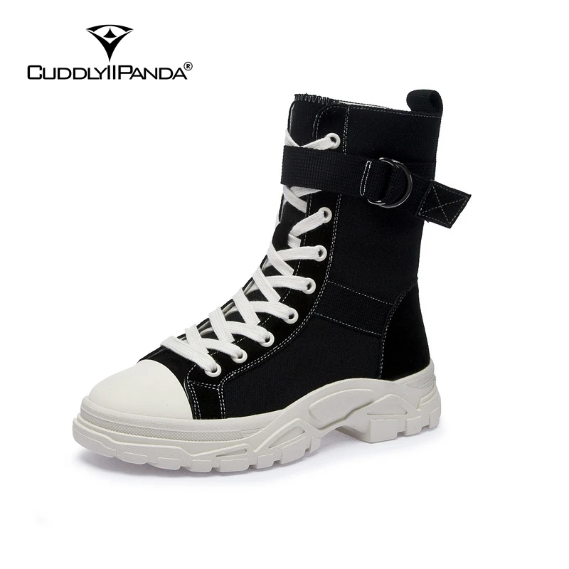 

CuddlyIIPanda New Women Fashion Casual Riding Boots Autumn Winter Warm Leisure Genuine Leather Round Toe Fur Boots Botas Mujer