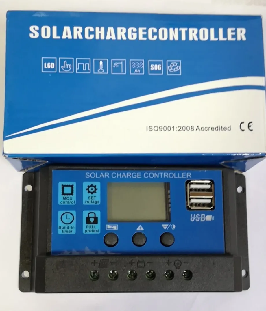 Хорошее качество 12/24V 10A20A30A популярные и дешевые PWM Тип максимальной точкой