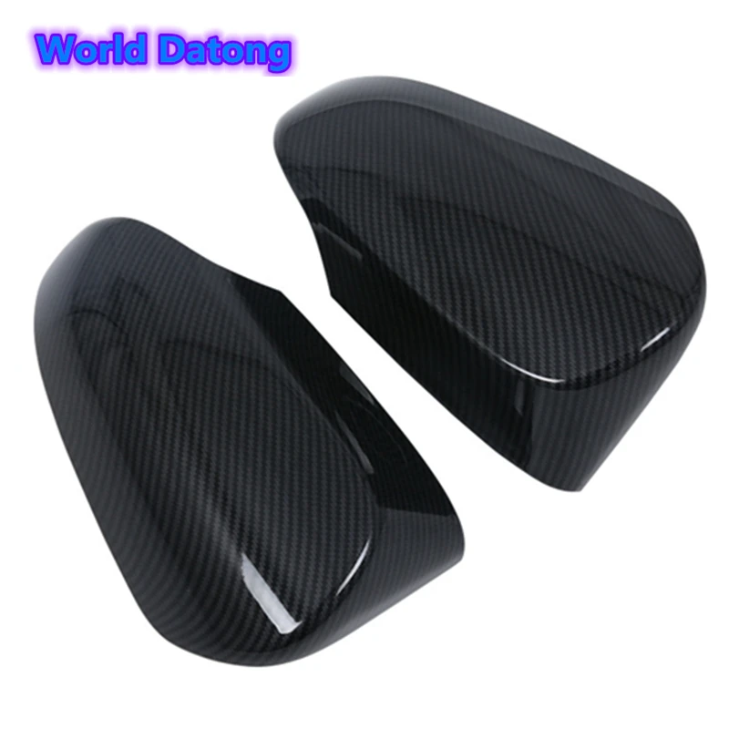 Углеродные волокна шаблон двери автомобиля крыло Зеркало Охватывает зеркало