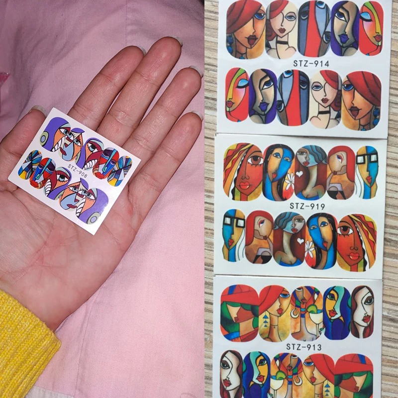 3/6 шт. абстрактные Водные Наклейки для ногтей | Красота и здоровье