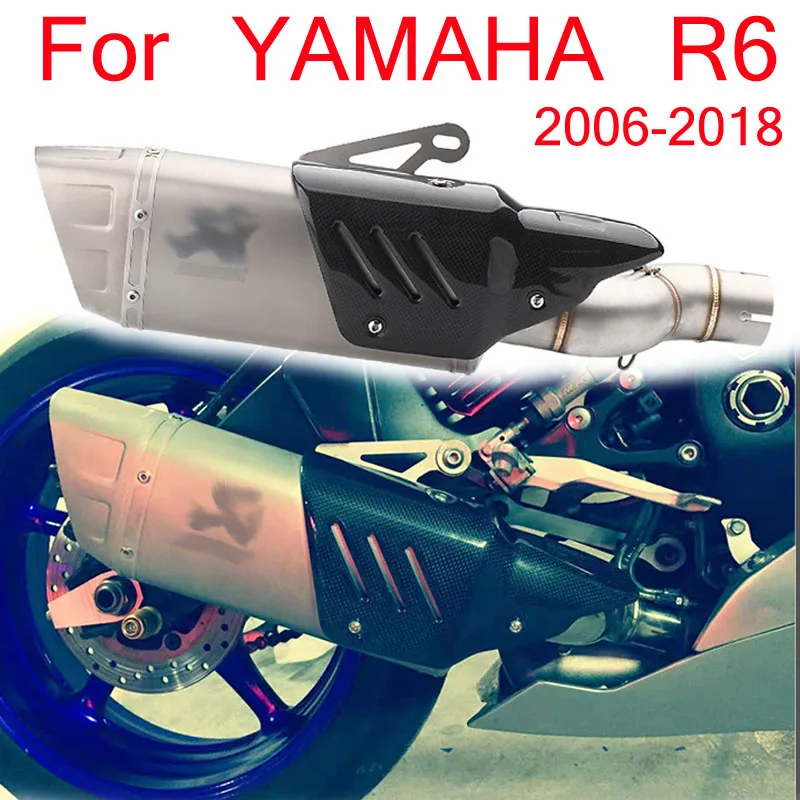 R6 мотоцикл для akrapovic глушитель без шнуровки полная система Yamaha YZF 2006 07 08 09 2010 11 12 13 14