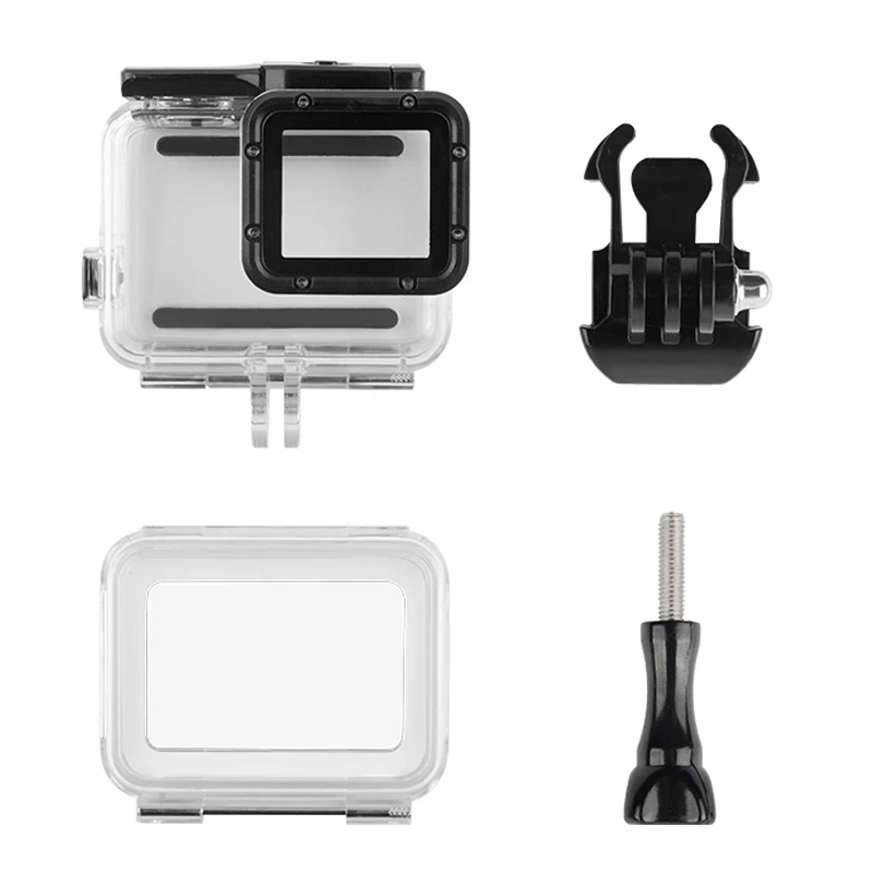 

Waterproof Housing Case for GoPro Hero 7 White & Silver Protective 60m Underwater Dive Case Shell for Go Pro Hero7 Action Camera