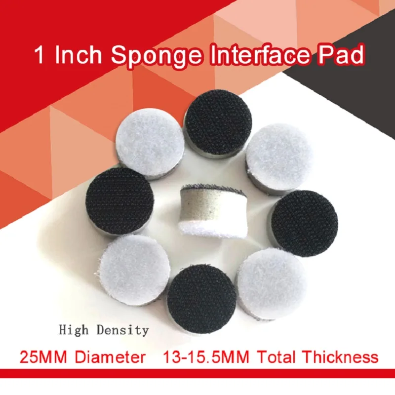 

1 Inch 25MM Sponge Interface Pad Buffering Pad for Sander Backing Pad Polishing Grinding Power Tool Accessories - Hook and Loop