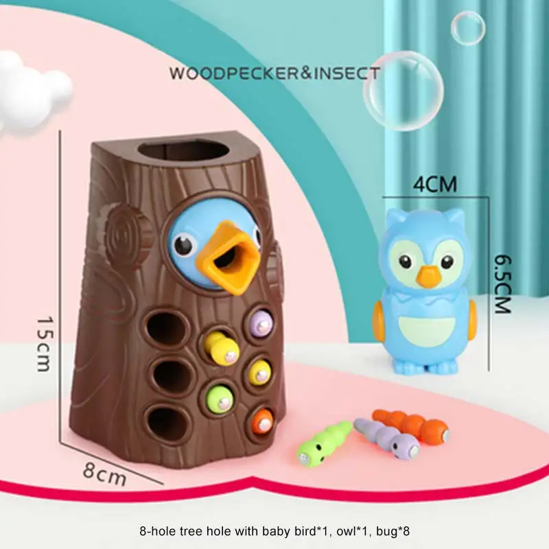 Игрушки для семьи дощечка магнитный поймать червя игрушка кормления животных