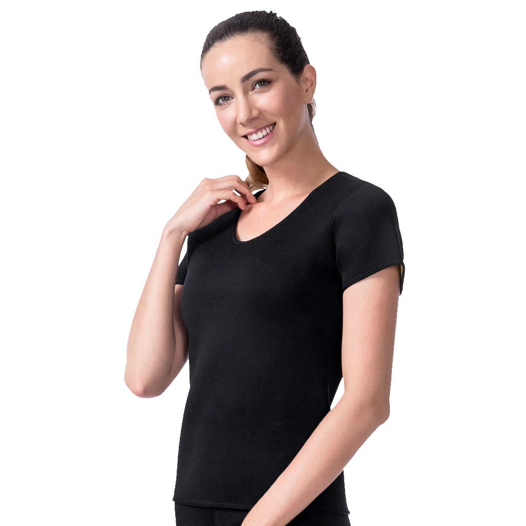 Неопреновая рубашка для сжигания жира и пота Рашгард сауна костюм топ потери