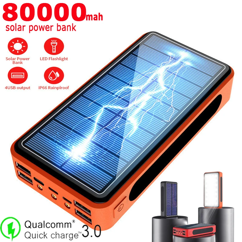 Внешний аккумулятор на солнечной батарее 80000 мАч 4usb порта|Внешние аккумуляторы| |