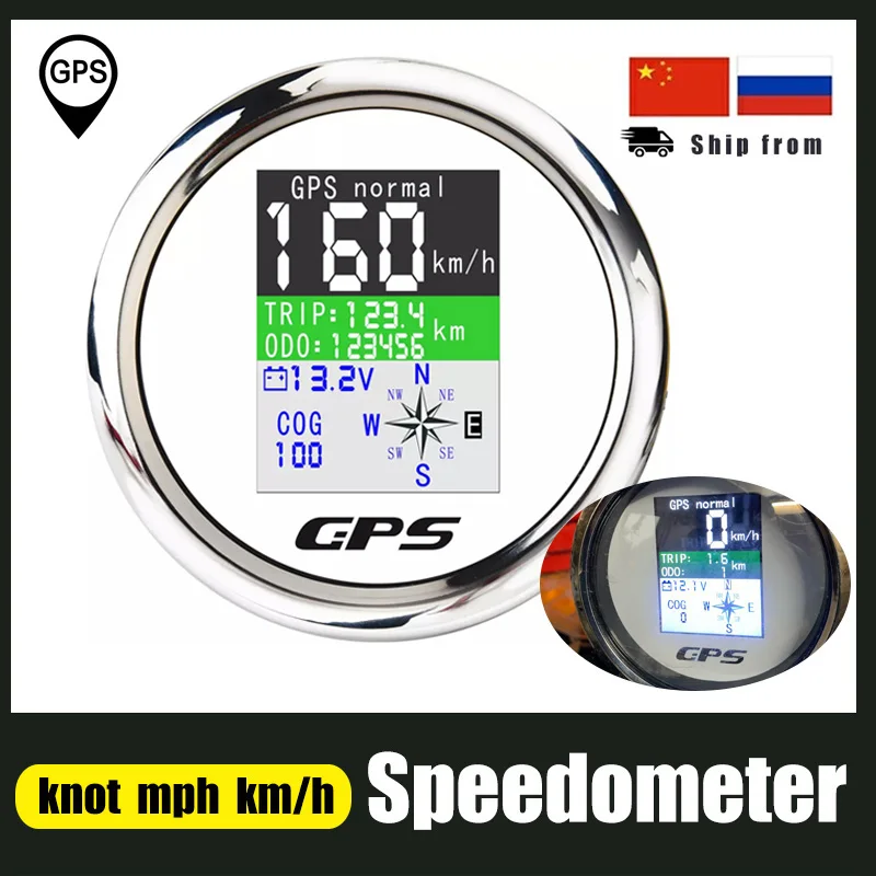 85 мм GPS Спидометр для лодки автомобиля Мотор яхта с антенной TFT экран
