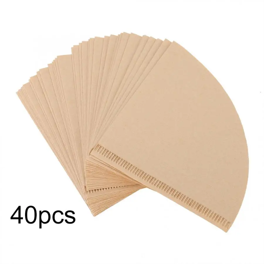40 шт. одноразовый для кофе в форме конуса фильтровальная бумага с деревянными