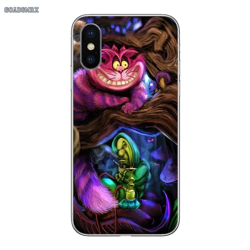 Alice In Wonderland Cheshire Cat For iPhone 11 X XR XS Pro MAX 4 4S 5 5S SE 5C 6 6S 7 8 Plus Soft Transparent Shell Covers | Мобильные