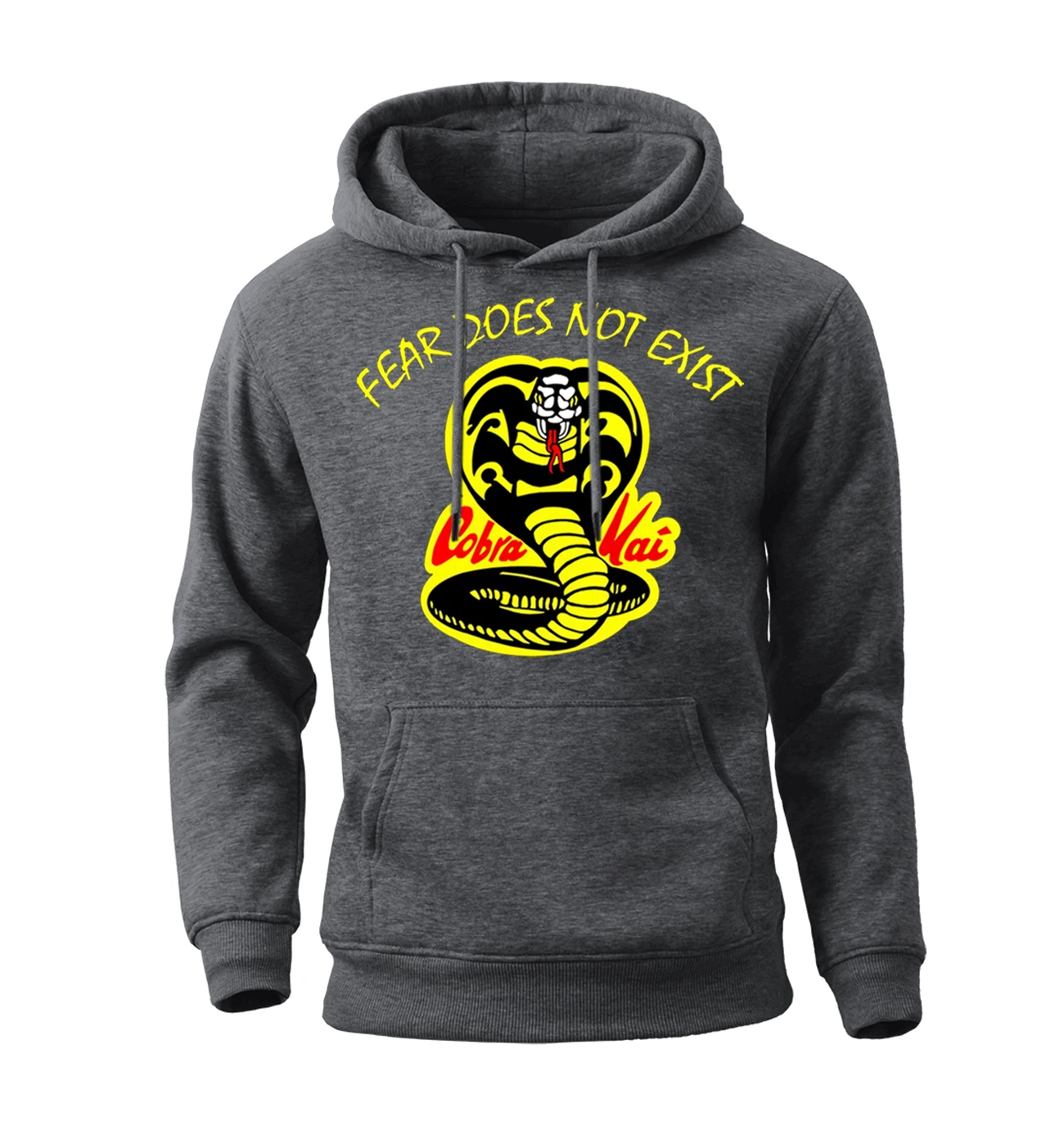 Cobra Kai Fear Not Exsit Karate Kid Sudaderas Hombre Man Hoodies Harajuku Толстовка с капюшоном мужская толстовка