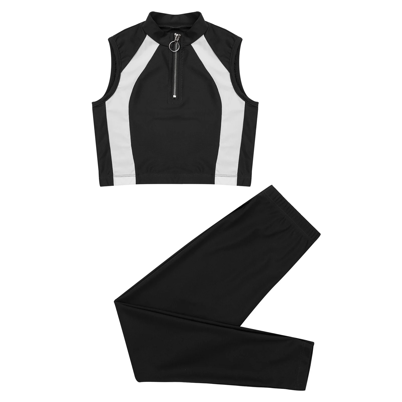 Комплект из 2 предметов Спортивная одежда для бега костюм маленькой девочки