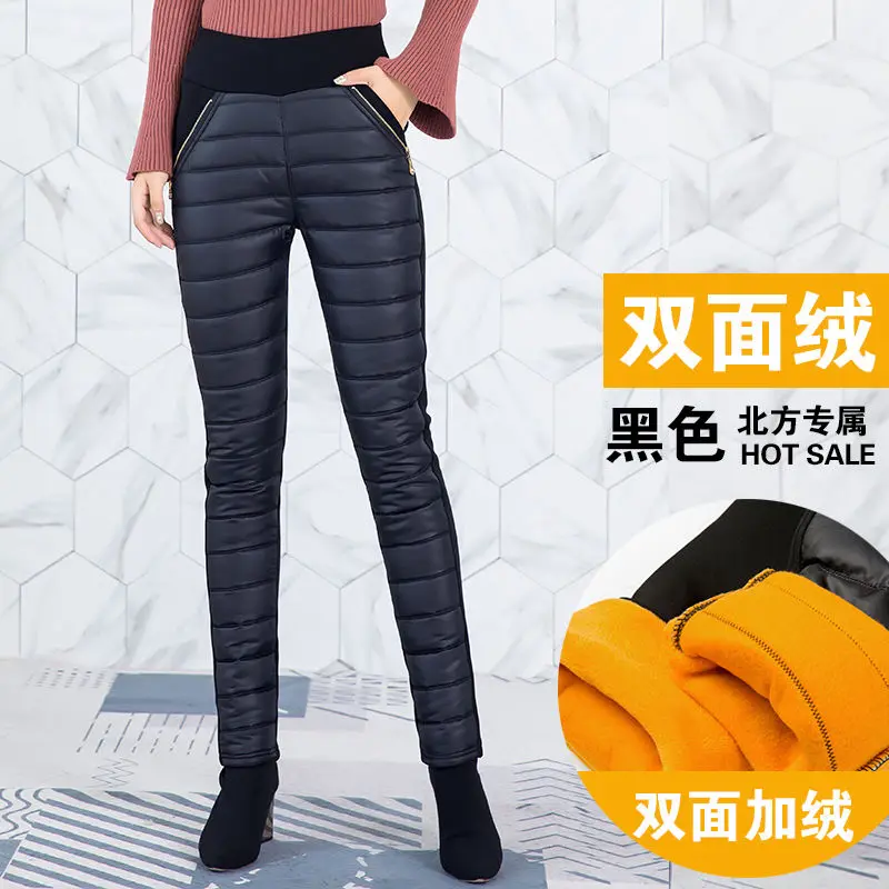 Black zipper Повседневные вельветовые Теплые штаны для мамы, базовые, размера плюс, узкие брюки,, большой размер, тянущиеся брюки, женские леггинсы для бега - Цвет: Black zipper