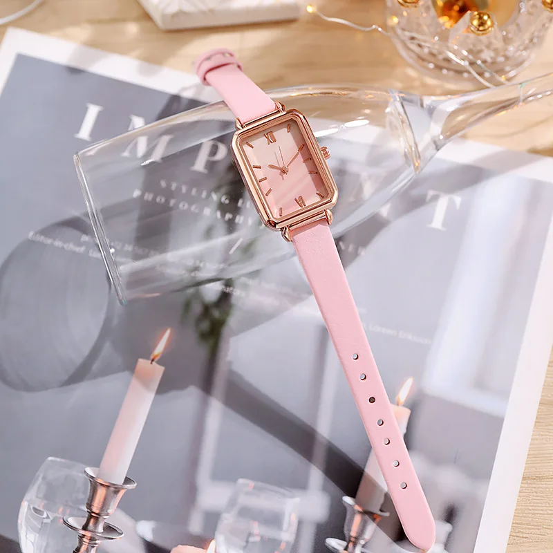 

Elegant Women Leather Strap Watches Fashion Ladies Quartz Wrist Watches Women Business Clock Drop Shipping Reloj Mujer