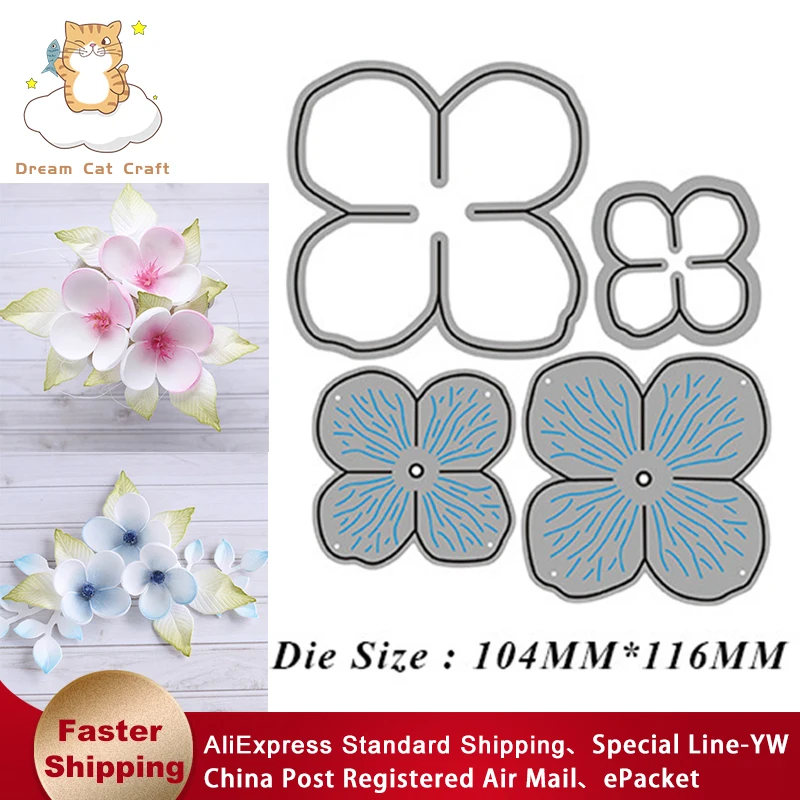 

Flower Petal Combination Metal Cutting Dies Stencil DIY Scrapbooking Album Paper Card Template Mold Embossing Craft Decoration