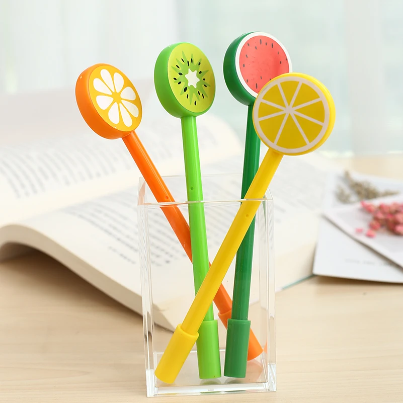 12 шт. креативная Милая фруктовая гелевая ручка забавная каваи канцелярские