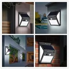 Уличный светодиодный фонарь на солнечной батарее с датчиком движения, водонепроницаемый солнечный светильник для украшения сада, уличсветильник фонарь на солнечной батарее, настенный светильник