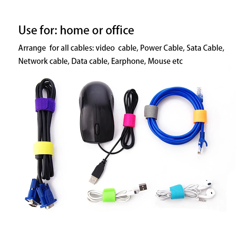 50 шт. нейлоновый кабель для намотки провода Органайзер управление обернутый шнур