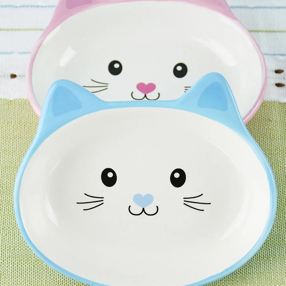 1 Pcs Cat Food Bowl Oblique Mouth Single Drinking Ceramic Pet Dog Cute Ears Supplies Small Dogs | Дом и сад