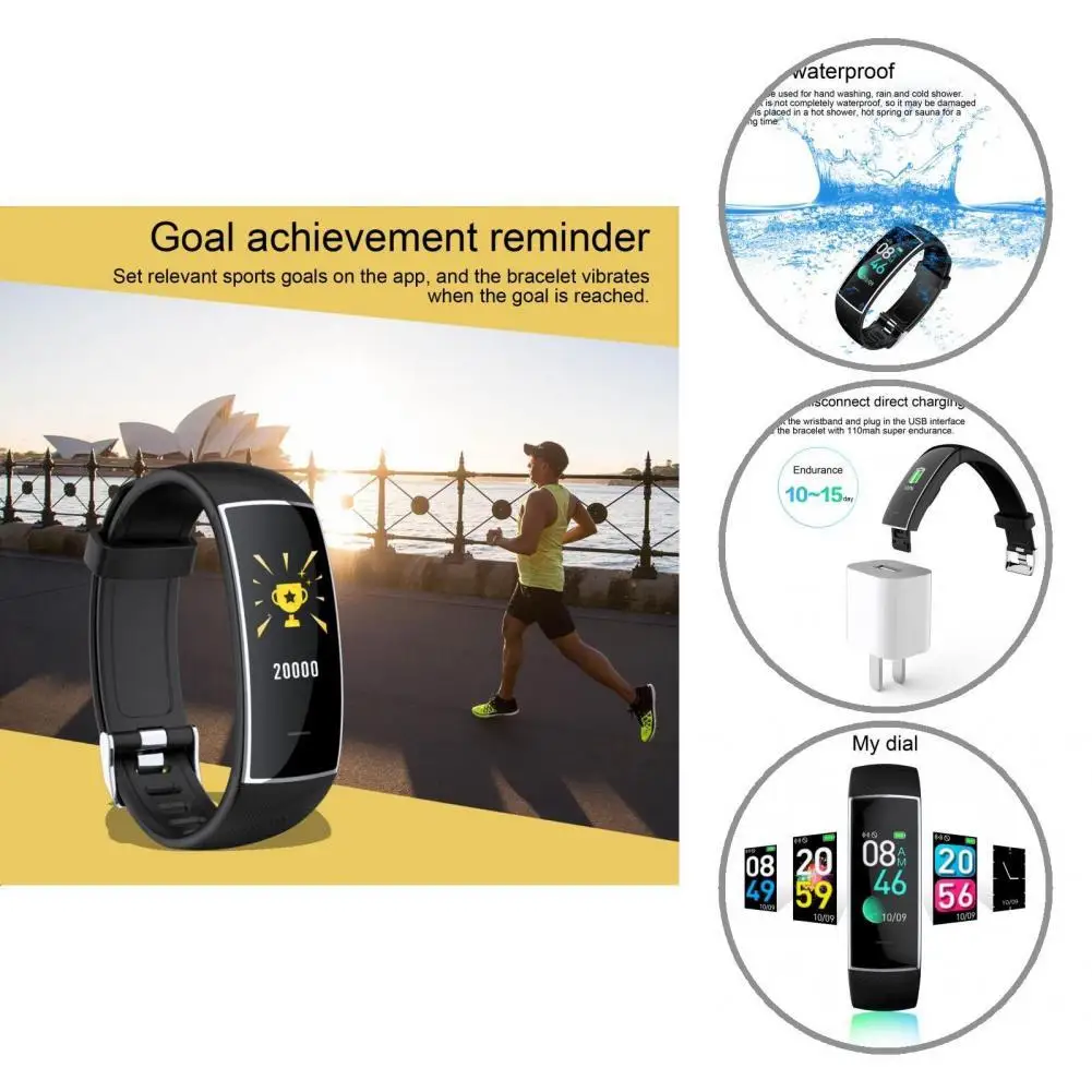 

Heart Rate Measurement Multifunctional 0.96 Inch Sleep Monitoring Smart Watch for Running