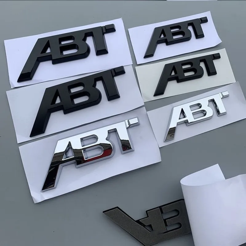 Хромовая/черная эмблема с буквами Для ABT автомобильный Стайлинг - Цена: 3.9