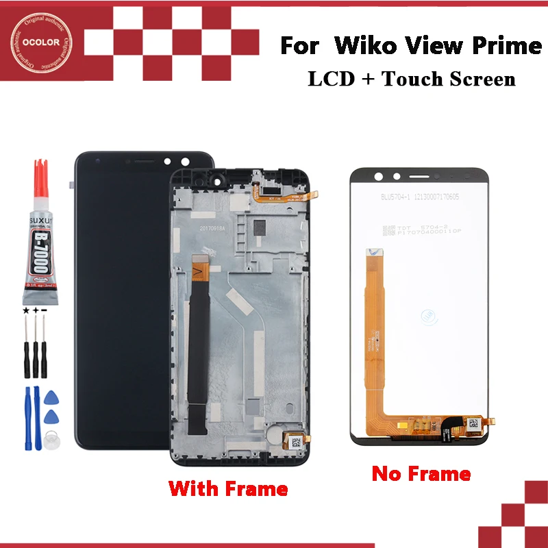 Ocolor для Wiko View Prime ЖК-дисплей и сенсорный экран с рамкой в сборе мобильный телефон