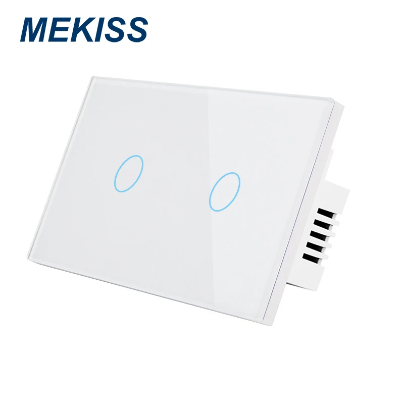 Сенсорный выключатель MEKISS США закаленное Хрустальное стекло настенный наклейка