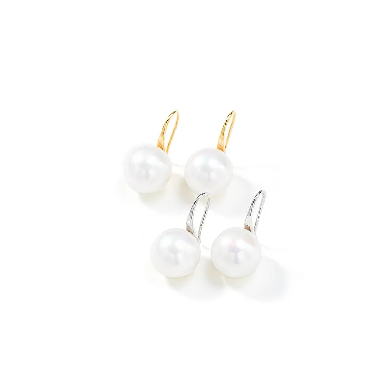 

TIMEONLY Luxury Big Simulation Pearls Dangle Earring OL Style Simple Earrings for Women Lady Delicate Gifts Charm Accessories