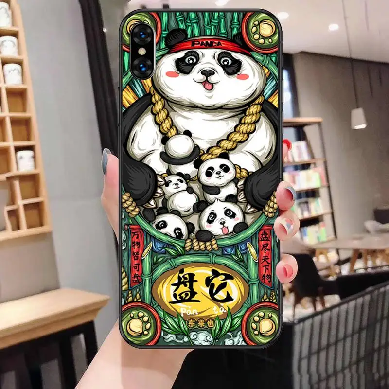 

Lucky animal Phone Case For Black-Iphone 5s 6 6s 7 8 11 12 X Xs Xr Pro Plus Max Mini Fundas Cover